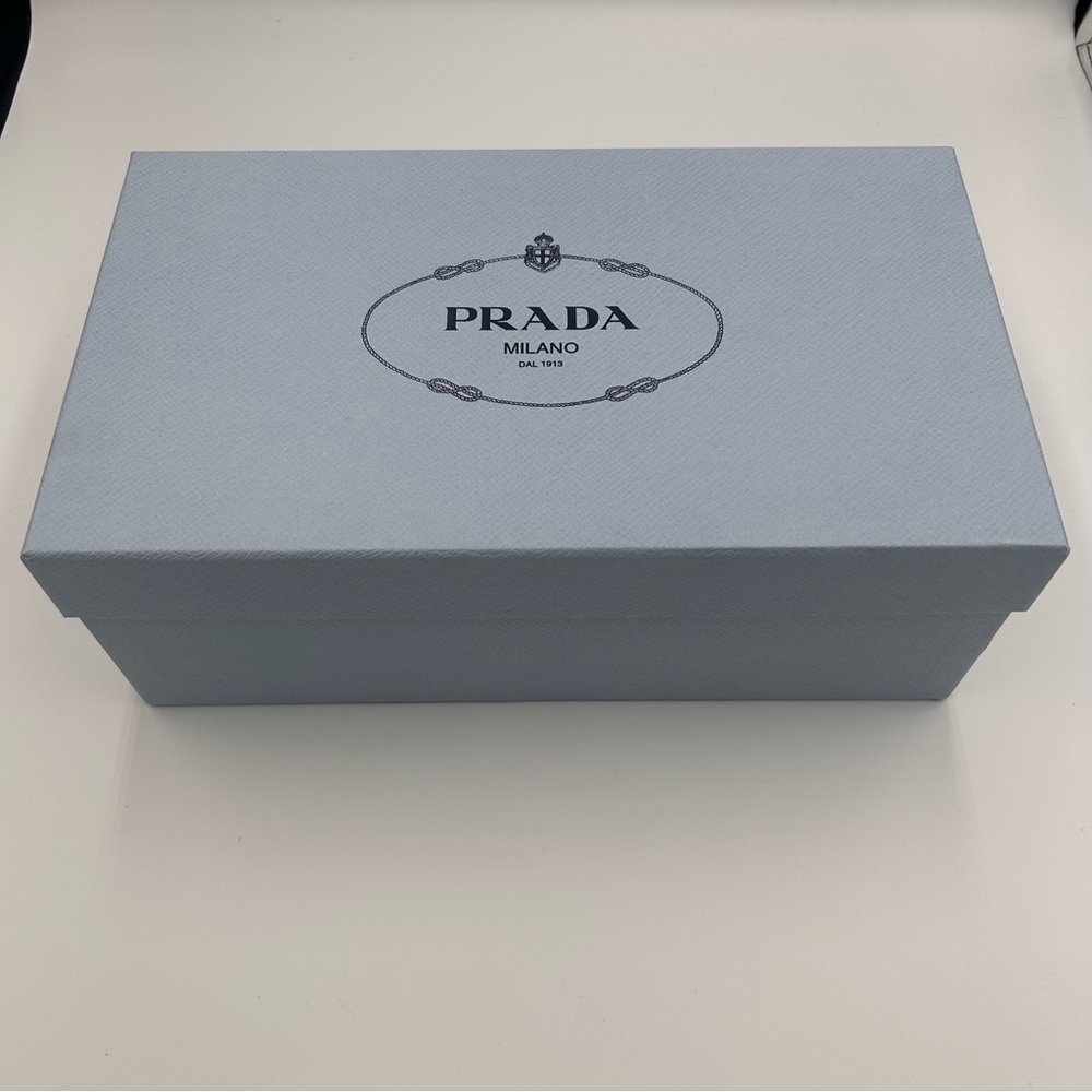 Prada Empty Light Blue Shoe Box with Tissue